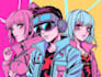 draw cyberpunk pop art anime characters
