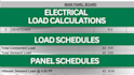 do electrical load calculations, load and panel schedule