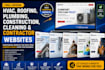 design hvac, roofing, plumbing, construction, cleaning and contractor website