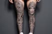 create a tattoo design for leg sleeve