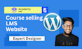 create course selling lms website using academy lms