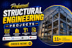 design complex structure drawings and civil engineering projects