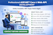 develop dot net core and angular applications