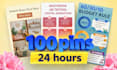 do 100 custom pinterest pin creation and design