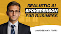create an ai talking spokesperson video in any language