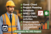 prepare construction schedule with gantt chart using primavera p6