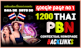 make high quality thai dofollow SEO homepage backlinks