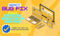 fix react bugs, debug nextjs, API issues, frontend web developer