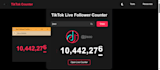 create tiktok realtime follower counter website