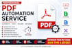 provide PDF automation service, merge, compress,  watermark, custom PDF tools