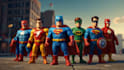 make drawing of super hero character