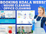 design cleaning service website with booking koala, booking koala website