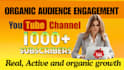 organic 1000 subscribe youtube channel for monetization