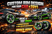 design custom rim for your car and toy