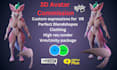 do custom vrchat furry avatar, 3d nsfw model, 3d vtuber rigging, vseeface setup