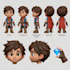 create 3d pixar animation with multiple characters