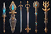 draw fantasy dnd weapon art for your game