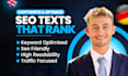 copywrite and optimize a high quality german or english seo text