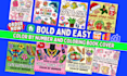 create bold and easy coloring book and color by number pages