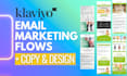 setup converting email flows in klaviyo