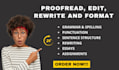 proofread, edit, paraphrase, rewrite or format your english or swahili document