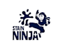 design cheerful ninja mascot chopping kicking logo