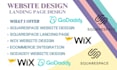 design godaddy wix squarespace 10web ai website design squarespace landing page