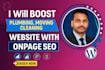 boost  plumbing, moving, cleaning website with onpage SEO