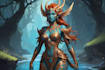 paint a character illustration in a fantasy world