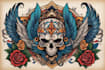 draw american traditional tattoo design by request