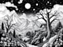 draw black and white illustrations