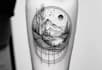 design a simple line art tattoo from your idea