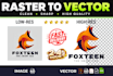 vectorize image and redraw logo to vector in 1 hour