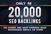 provide 20000 SEO backlinks mega package
