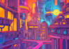 design a unique futuristic cyberpunk city