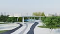 design 3d resort rv park,garden design,landscape render,playground,cabins,beach