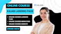 create your kajabi online course landing page, thinkific online course migration