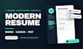 make portfolio resume template in ms word and canva professionally