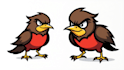 create unique angry robin logo with my creative thinking
