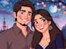 draw cartoon disney couple portrait