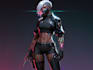 create scifi or cyberpunk character artwork