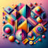 create abstract geometric digital art