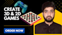 provide a professional 3d and 2d PC unity game development