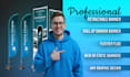roll up, feather flag, and retractable banner design