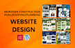 design a modern contractor, construction, interior, hvac website