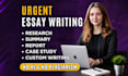 do urgent essay writing as an essay writer