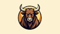 design awesome bull head logo with a free vector file