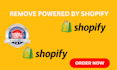 remove powered by shopify link from your store footer add favicon fix bug