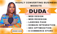 design a website using the duda website builder