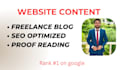 be your freelance article writer and website blogs